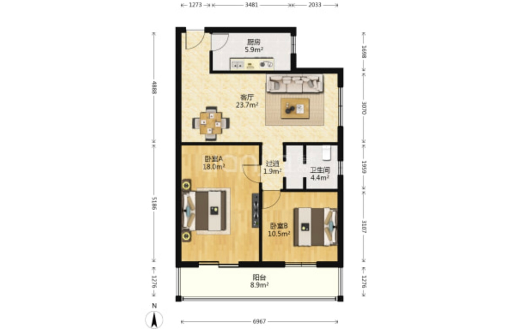 玉海园二里20号楼1004室